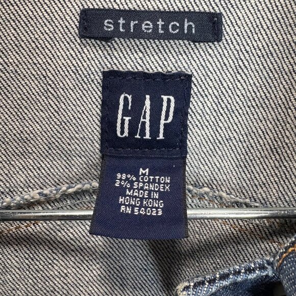 Vintage Gap Womens Stretch Denim Jacket Medium Y2K Trucker - Picture 2 of 7